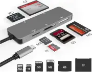 USB C XD Picture Card Reader, Type C (5Gps) High Speed TF/SD/MS/M2/XD/CF 6 in...