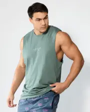 [Lucid] Lucid Men's Exposure Muscle Tank Top in Green Size Small S Green