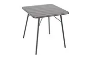 Bolero Square Slatted Steel Table Grey 700mm - Cafe Tables (CS730) - CS730