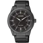 【CITIZEN 星辰 官方授權】ECO DRIVE光動能時尚腕錶-40MM/黑 禮物(BM7145-51E)