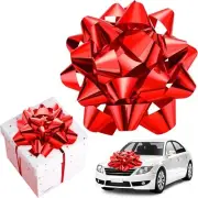16 Inch Big Car Bow Giant Gift Bow Large Red Bow Pre-Assembled Bow for Presen...