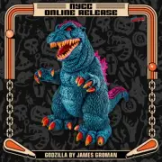 Godzilla Designer Vinyl Figure by James Groman Psychedelic Variant PRESALE