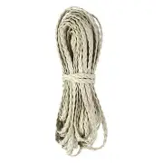 Flat Braided Leather Cord 5mm 10m Cream White Craft Strip for Jewelry 32.8ft