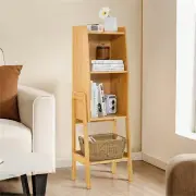 CostwayModern Natural Bamboo Organizer Shelf for Home/Office-4-Tier