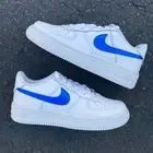 Nike Air Force 1 Custom "Pearlescent Ocean Blue" Swooshes Mens Womens Kids Sizes