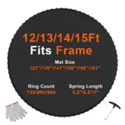 Replacement Trampoline Mat for 12ft Frame 72 V-Rings 5.5 Inch Spring Length