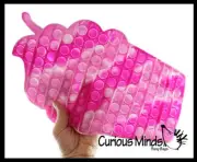 1 RANDOM COLOR Jumbo Frappe Iced Coffee Bubble Pop Game Rainbow - Silicone Push