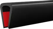 U Channel Rubber Edge Trim Self-Adhesive Rubber Edge Trim Edge Protector for Sheet Metal Fit 1/8"(1.2mm) Length 20Ft(6m)