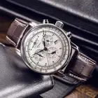 Mens# Leather Band Fashion Luxury Zeppelin Airship Business Casual Men Watches