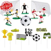 18 Pieces Soccer Cake Topper Decorations Soccer Ball Cupcake Topper Soccer Playe