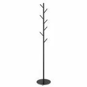 Coat Garment Rack Hall Storage Stand Shelf Hook Hanger Hat Holder Closet Organizer Metal Entryway Freestanding Black