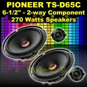 PIONEER TS-D65C 6.5" COMPONENT POLYESTER TWEETERS INLINE CROSSOVERS SPEAKERS NEW