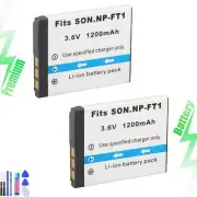 2x 1200mah Battery for Sony NP-FT1 Cyber-Shot DSC-L1 DSC-M1 DSC-M2 DSC-T1 DSC-T3