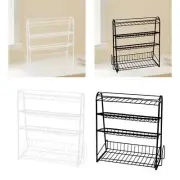4 Tier Spice Rack Iron Kitchen Cabinet Shelf for Bathroom Kitchen Countertop