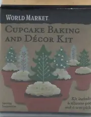 New World Market Cupcake Baking And Decor Kit - 6 Silicone Molds & 6 Decor