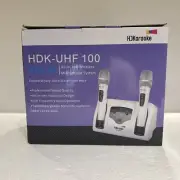HD Karaoke HDK-UHF 100 All-In-One Dual-Channel Rechargeable Wireless Microphone