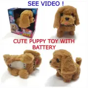 SEE VIDEO Puppy Doggie Dog Battery Electric Toy Wagging Tail Walking + Sound