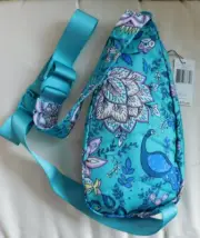VERA BRADLEY Lighten Up Essential Compact Sling Belt Back - Peacock Garden NEW