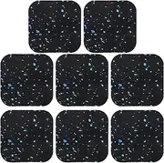 Treadmill Mat Pads,Exercise Equipment Mat,Soundproof Floor Mat,High-Density Rubber Mats for Floor Protection,Shock Absorbing Mat,Colour Dot Fitness Thickening Mat,Black (8)