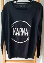 Decjuba Black Karma Knit Jumper Size M BNWT