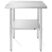 30x30 Stainless Steel Table, NSF Commercial Restaurant Kitchen Prep & Work Table