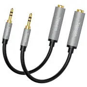 3.5Mm AUX Male to 6.35Mm Female Audio Adapter（2 Pack, 1/8 Inch Male to TRS 1/4 I