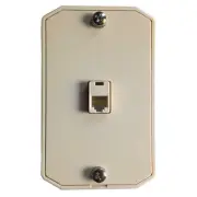 Leviton C2663-I Wall Phone Mounting Plate Ivory Jack Modular Surface 6P6C RJ12