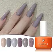 Tonitu G Gel Nail Polish Set 6 Colors Gel Polish Kit, Popular Nail Art Design Soak Off LED at Manicure DIY Home Salon Gifts for Women Girls (Morse Code)