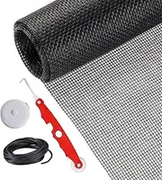 Window Screen Mesh - Porch Screen Mesh Replacement | 157x47 Inch, Heavy-Duty Roll, Sliding Door Repair Kit, Pet Proof for Porch, Patio