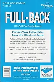 E. Gerber Full Back Boards - Standard - 50ct Pack
