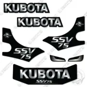 Fits Kubota SSV75 Decal Kit Skid Steer - CUSTOM BLACK AND SILVER!