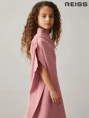 Reiss Pink Ellery 4-9 yrs One-Shoulder Draped Dress (F35945) | $165