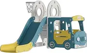 Little Riders Australia Smile Bus Slide indoor outdoor kids activity center - Yellow