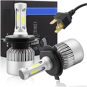 MeiKeL Two Pieces LED H1 H3 H7 H4 H13 H11 9004 880 9007 Auto S2 Car Headlight Bulbs 72W 8000LM 6500K for 9V to 36V 200M Lighting Range (Socket Type : H8 H9 H11)