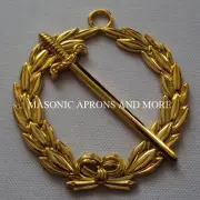 Masonic Grand Tyler Master Jewel with wreath(Gilt)(MA4464)