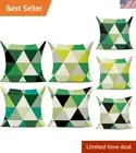 Removable Geometric 16x16 Polyester Blend Cushion Covers Set of 4 - Colorful Fun