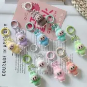 1-PC Labubu Keychain Doll Couple Kawaii Cartoon Creative Bowknot Mobile Phone
