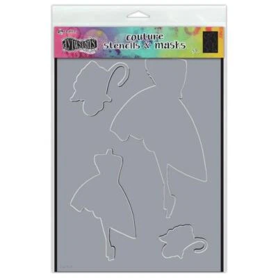Dylusions Night at the Opera Couture Stencil & Mask 5pc