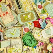 Lot 10 + Pc Junk Journal Snippets Colorful Clusters Sewn Handmade Ephemera mq