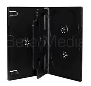 100 x Black 14mm ** HOLDS 6 Discs ** HIGH QUALITY CD / DVD Cover Cases