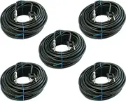 5PACK 100 ft foot 1/4 to banana plug PA DJ 14 ga gauge amplifier speaker cables