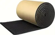 Wave Acoustic Foam Soundproofing Mat Self-Adhesive Black Eggcrate Insulation 20mm Thick 100x50cm