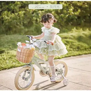 【優惠下單折300送竹籃輔助輪打氣筒】文青兒童腳踏車3-8歲生日禮物14吋18吋