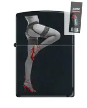 Zippo Red Shoe Girl Number Six Lighter + FLINT PACK