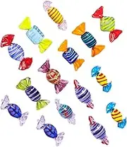 Cabilock Glass Candy Decorations 15pcs Party Ornaments Glass Sweets for Home Tea Party Decorations