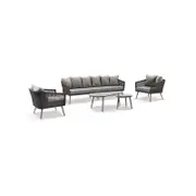 Herman Outdoor 3+1+1 Rope Lounge With Coffee Table Set