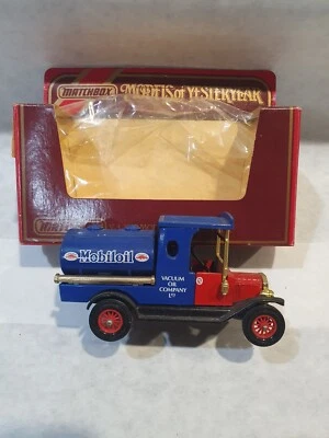 1984 Matchbox Models of Yesteryear Y-3 1912 Model T Ford Tanker, MobilOil NIB