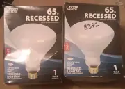 2 Feit 65W BR40 (Large) Recessed Lighting Spot Bulbs New And Tested
