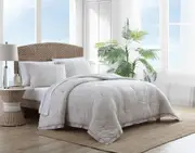 Tommy Bahama Abalone Textured Quilt Cover Set-Ivory