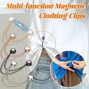 4Pcs Multi-function Magnetic Clothing Clips No Sew Pants Cuff Hem Fixing Tool Sleeve Corner Holder Adjustable Trouser Shortening Buckle Hemming Clamp
